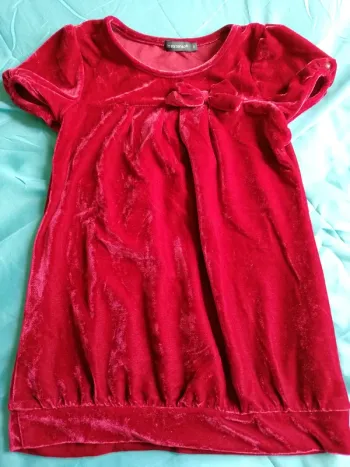 T-shirt manches courtes velours  fille