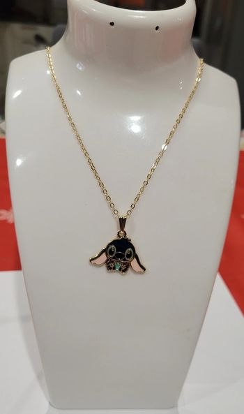 Collier pendentif stitch coloris dore neuf