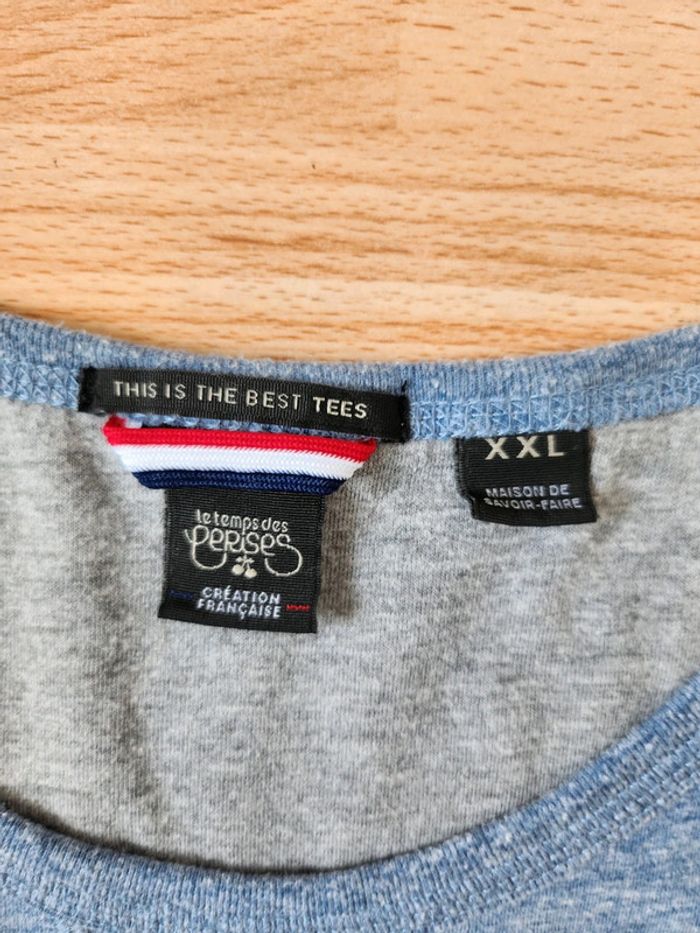 Tshirt bleu chiné Le temps des Cerises Taille XXL - photo numéro 5