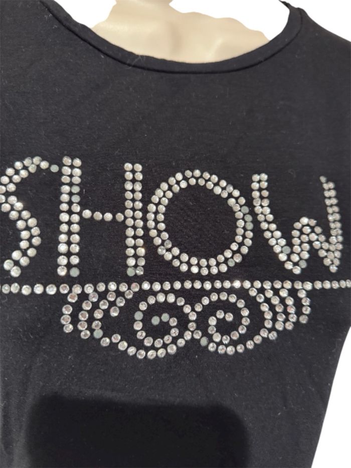T-shirt strasse noir Pimkie, taille L Je vends un T-shirt Avec des strass - photo numéro 4