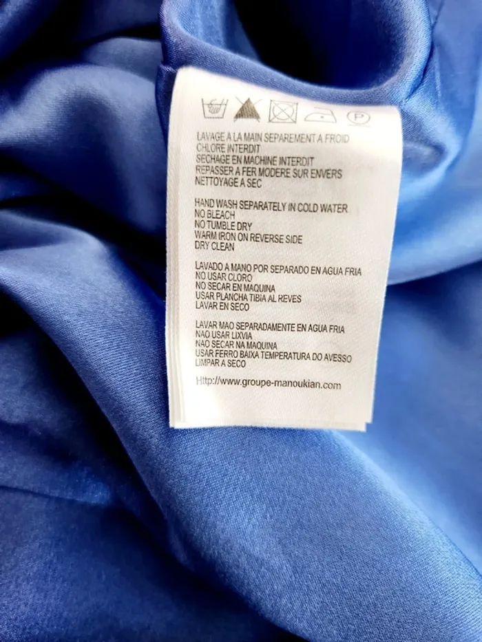 Robe cocktail bleu cobalt – Manoukian – XS - photo numéro 4