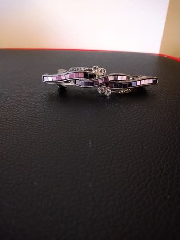 Barrette pierres mauve