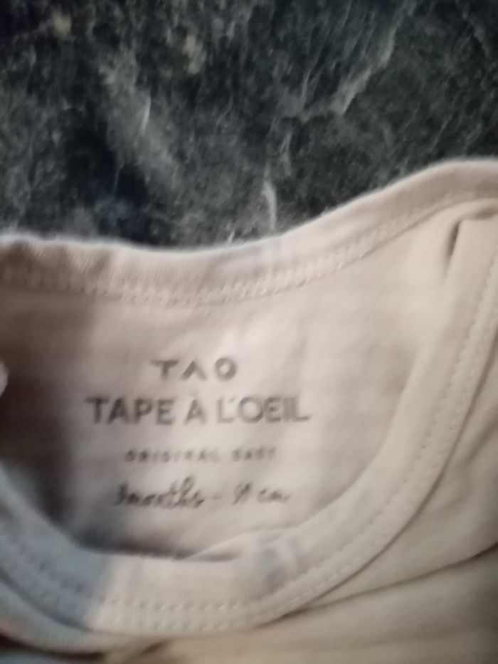 Bodie ~tape à l'œil ~3 mois~ rayé rose et beige - photo numéro 3