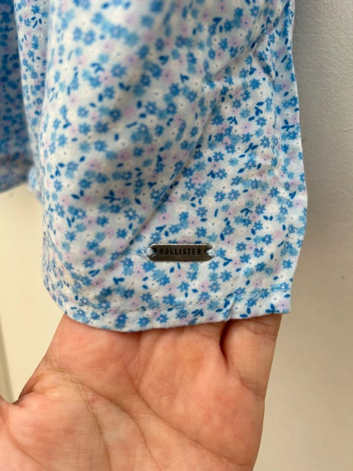 Short en coton hollister bleu à fleurs taille xs - photo numéro 3