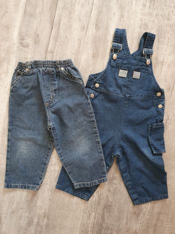 Lot vêtements 23 mois jean + salopette