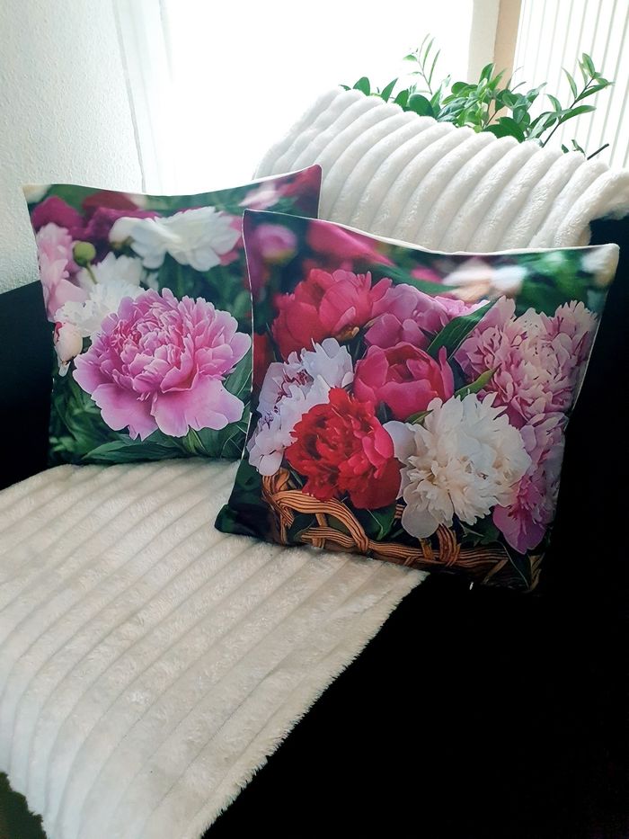 Housses coussin 45x45 (x2) bohème coloré – canapé salon - photo numéro 1