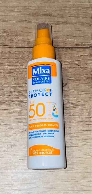 Spray crème solaire Mixa uv 50+