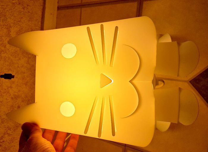 Officina Crea Italie – Lampe veilleuse chat pour enfant coloris blanc en polypropylène