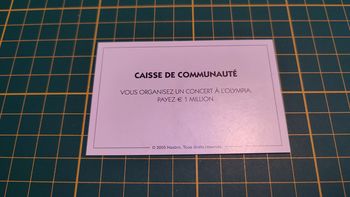 Carte caisse de communauté concert à l'olympia Et si le Monopoly était inventé aujourd'hui #C22