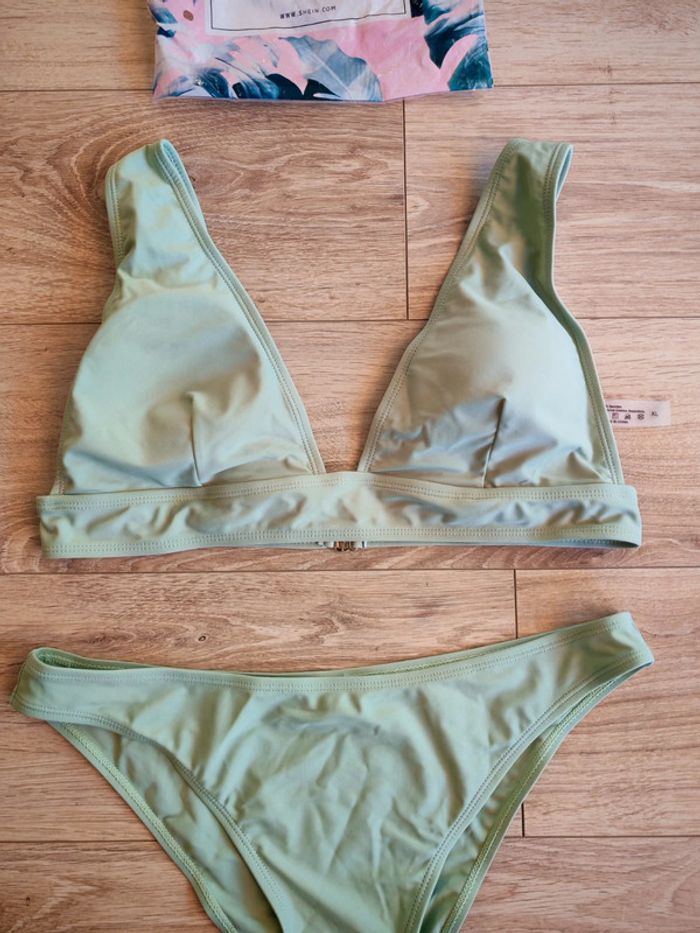 Maillot 2 pièces 42 vert pastel - photo numéro 2