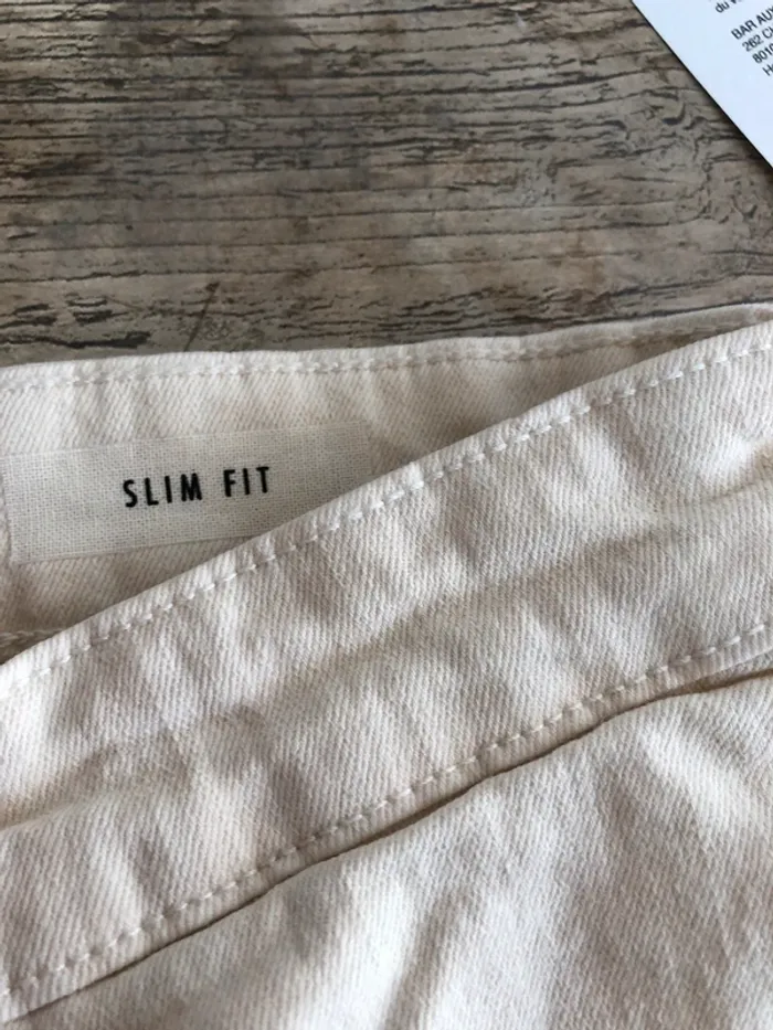 Jeans écru slim fit - photo numéro 4