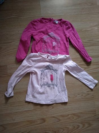 Lot de 2 hauts manches longues. Filles. Vertbaudet.
Taille 4 ans