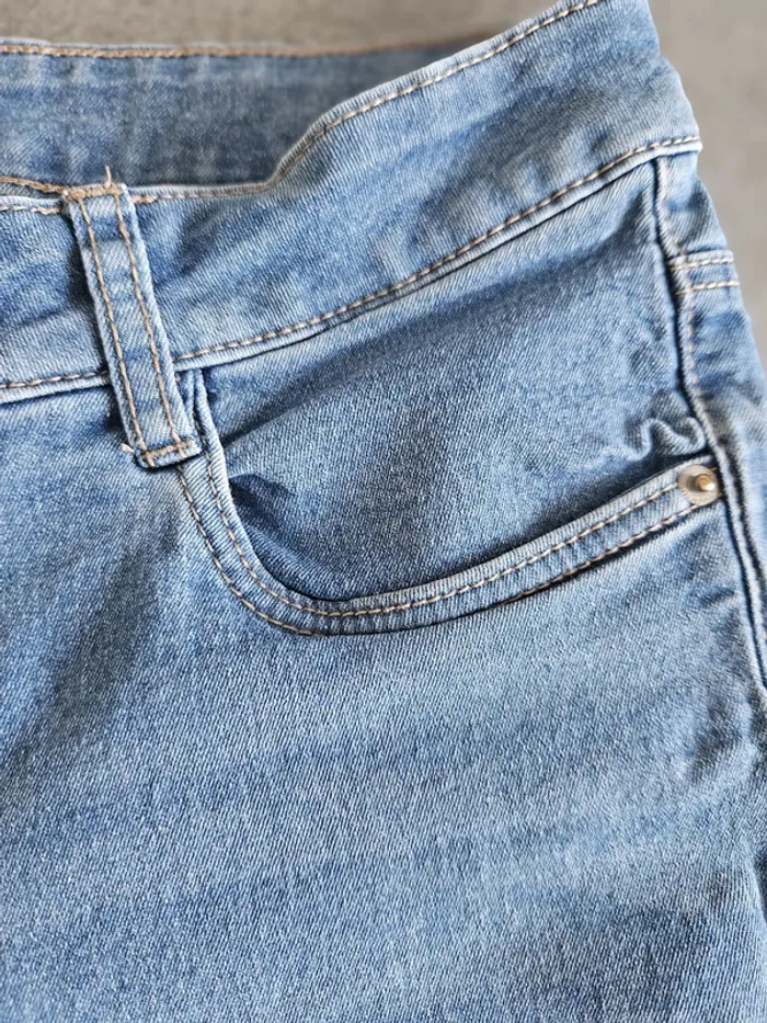 Short pantacourt en jean femme - Taille 36 / S - Gemo - Bleu - photo numéro 7