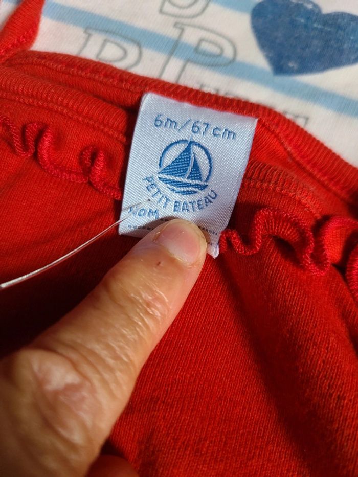 Lot 2 robes été  uue neuve et un body filles 6 mois petit bateau - photo numéro 8