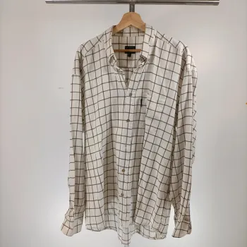 Chemise blanche à carreaux noirs Le Chameau - taille XXL - A031