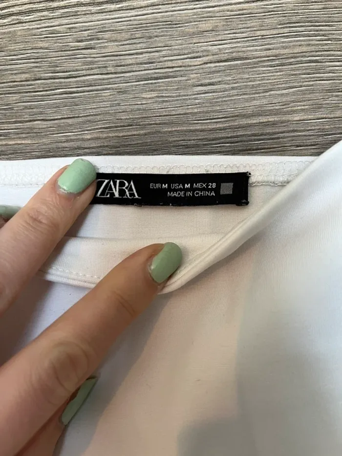 Crop top Zara blanc M - photo numéro 2