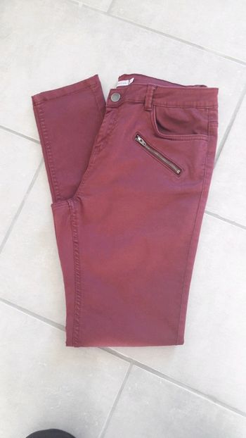 Pantalon femme bordeaux 40 Gémo tres bon état