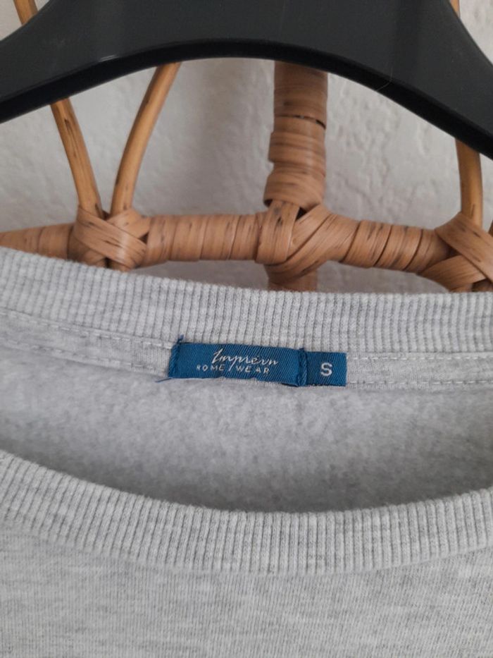 Sweat gris intérieur polaire Imprévu Home Wear taille S - photo numéro 2