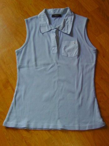 Polo BURTON bleu ciel et strass 40 TBE