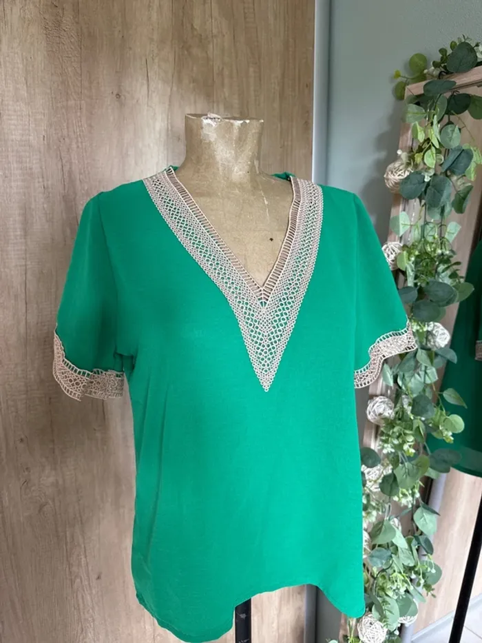 Jolie blouse manches courtes fluide femme