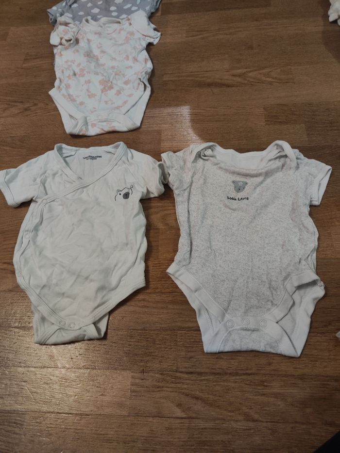 Lots de 9 bodies manches courtes 6 mois fille - photo numéro 4