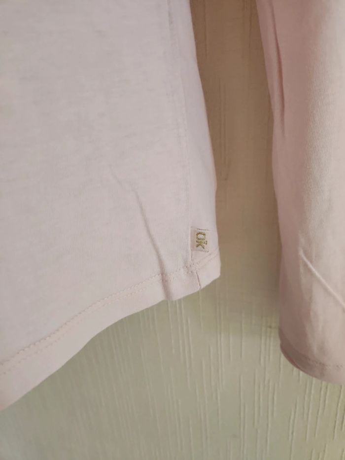 Tee-shirt manches longues rose pâle motif fleurs Okaidi 12 ans - photo numéro 6