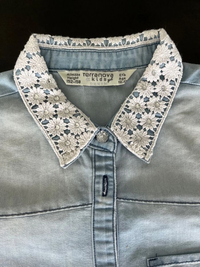Chemise sans manche en jean 12 ans Terranova - photo numéro 3