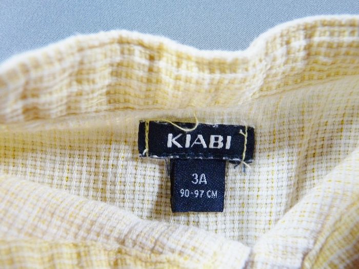 Chemise manches longues nid d'abeille jaune Kiabi 3 ans 90 – 97 cm garçon - photo numéro 2