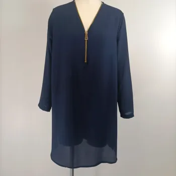 Robe courte/ tunique longue Bleu marine (A992)