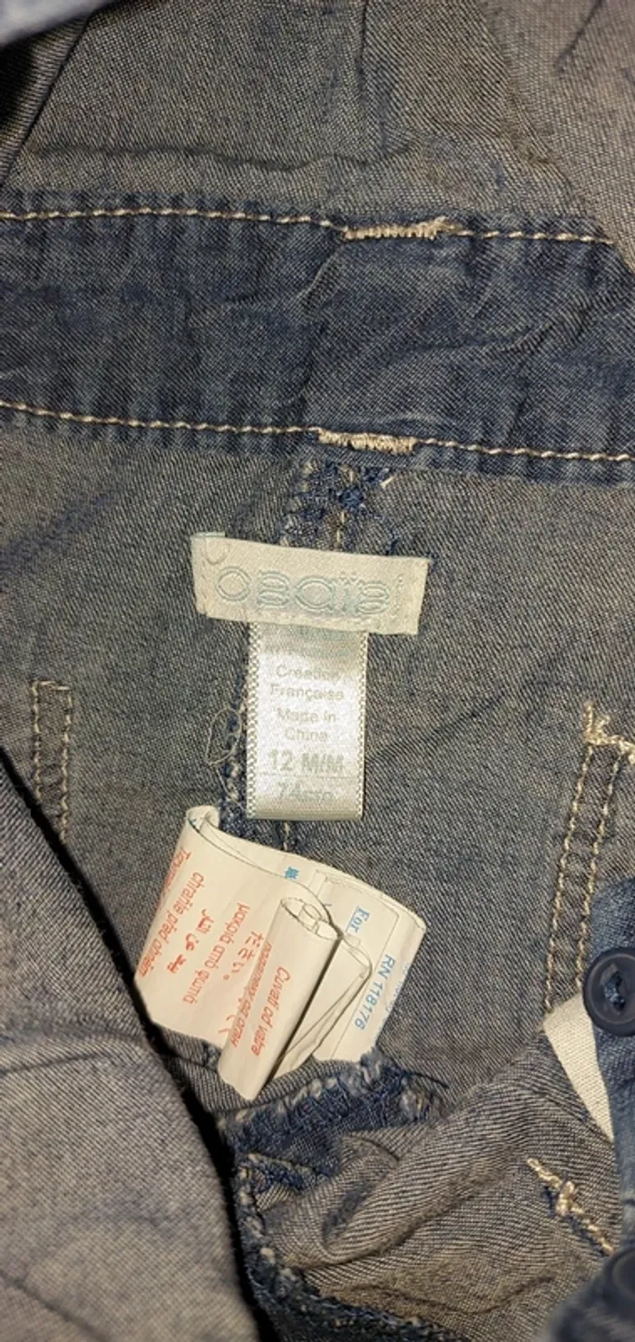Combishort jeans léger - photo numéro 3