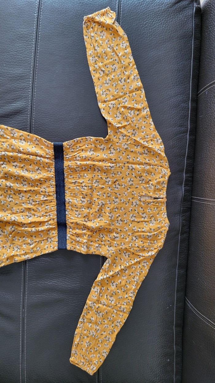 Robe fluide à manches longues moutarde 8 ans - photo numéro 9