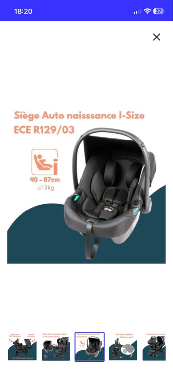 Poussette double + habillage de pluie - photo numéro 8