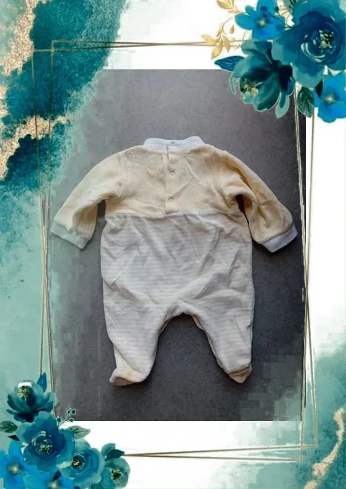 Pyjama velours 1mois mini jungle - photo numéro 2
