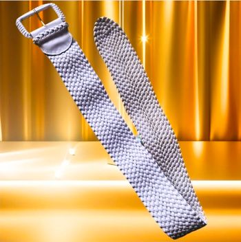 Superbe ceinture large effet tissé