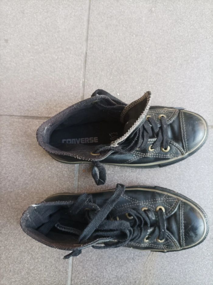 Baskets montantes converse noire - photo numéro 5