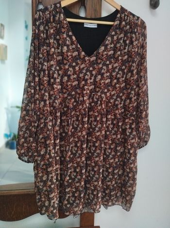 Robe fleurie marron