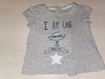 T shirt gris 3 mois vertbaudet