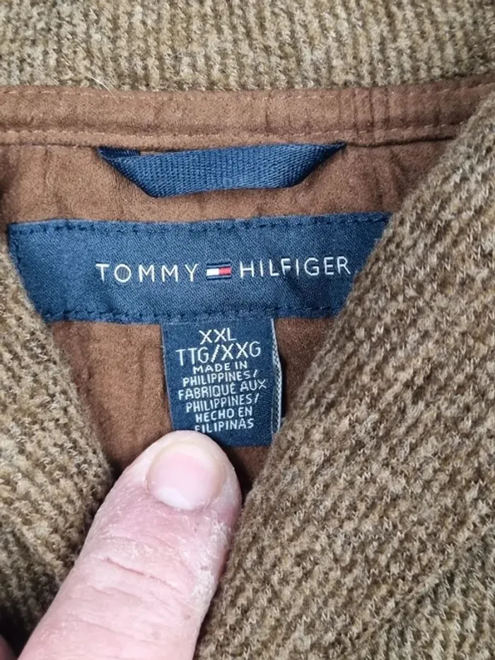 Pull col châle Tommy Hilfiger marron – Taille XXL Hommes (mesures en photos) - photo numéro 6