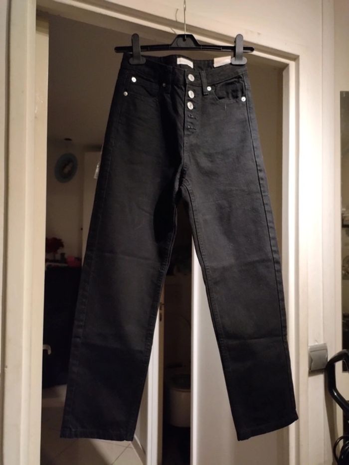 Jean noir Cache Cache fit regular taille haute neuf avec étiquette taille 34