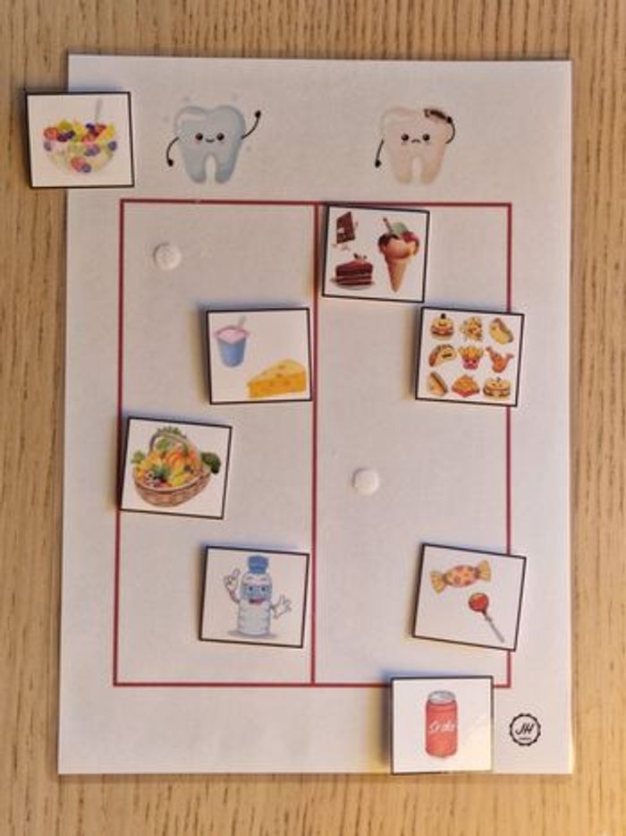 Fiche Montessori : Les aliments bons et mauvais pour les dents - photo numéro 2