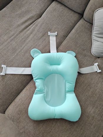 Coussin de baignoire pour bébé bleu