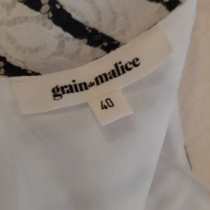 Robe droite rayée bleu marine et blanche T40 - photo numéro 5