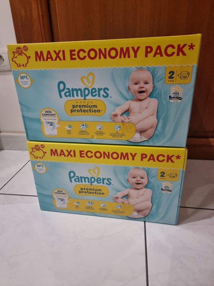 234 Couches taille 2 Pampers premium protection