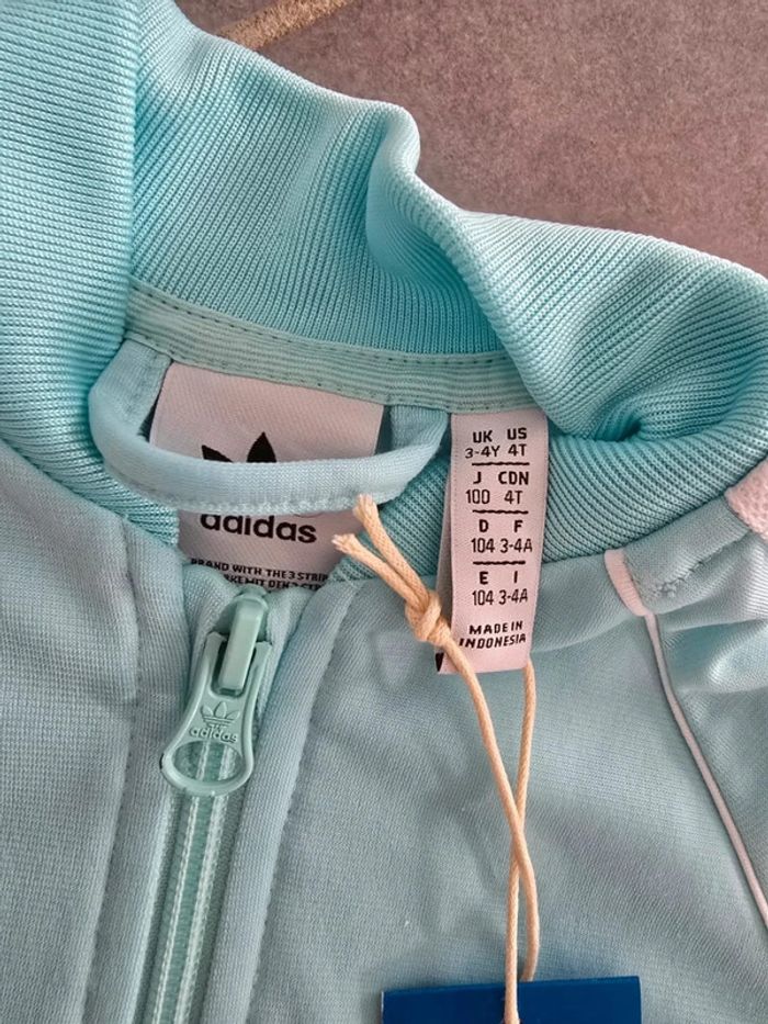 Ensemble jogging adidas turquoise - photo numéro 2