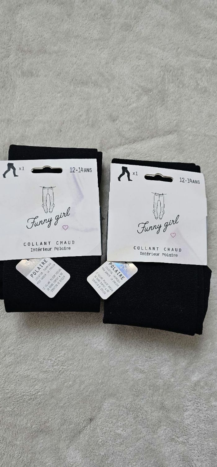 Collant chaud fille 12-14 ans - Intérieur polaire ultra-doux