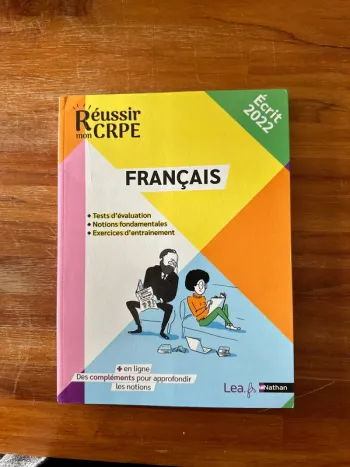 Livre français réussir mon CRPE