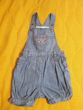 Salopette en jean bébé fille 9 mois