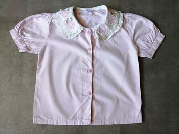 Chemisier 4 ans rose et blanc