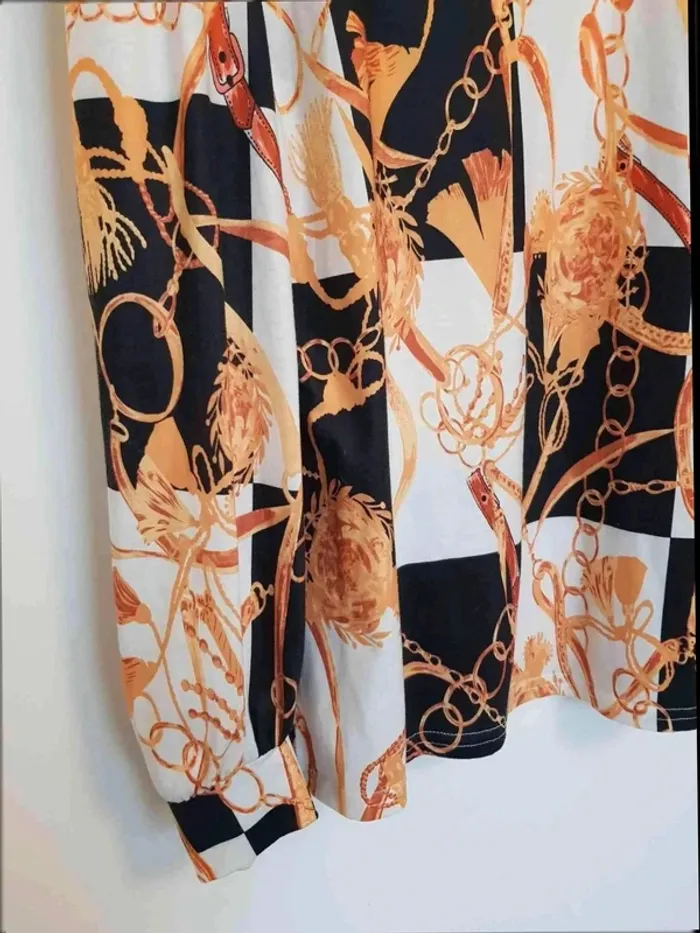 Tshirt  shein  motif chaine or taille  38 - photo numéro 3