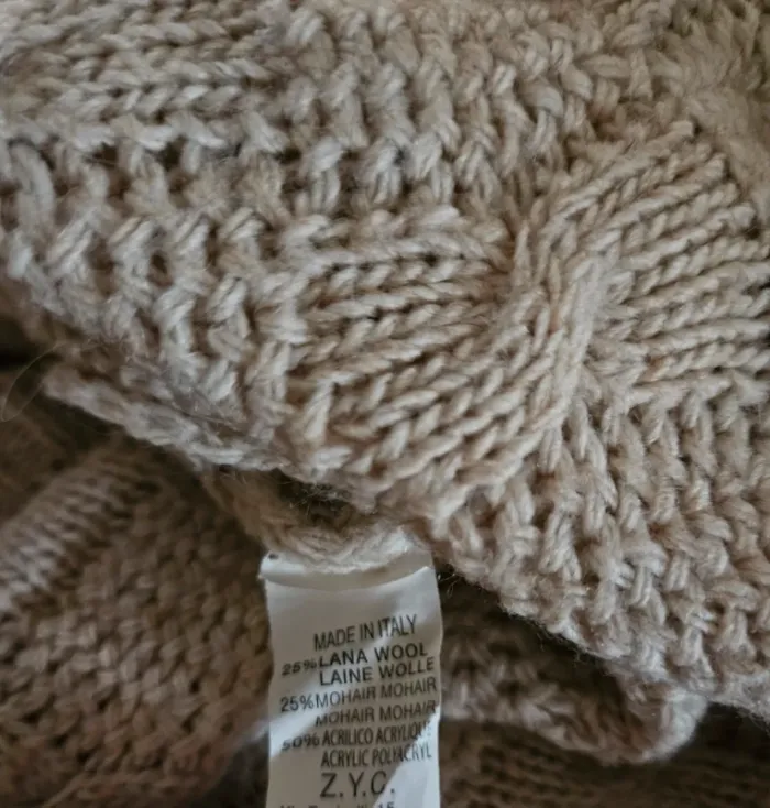 Pull poncho asymétrique beige Taille Unique (42/44) - photo numéro 6